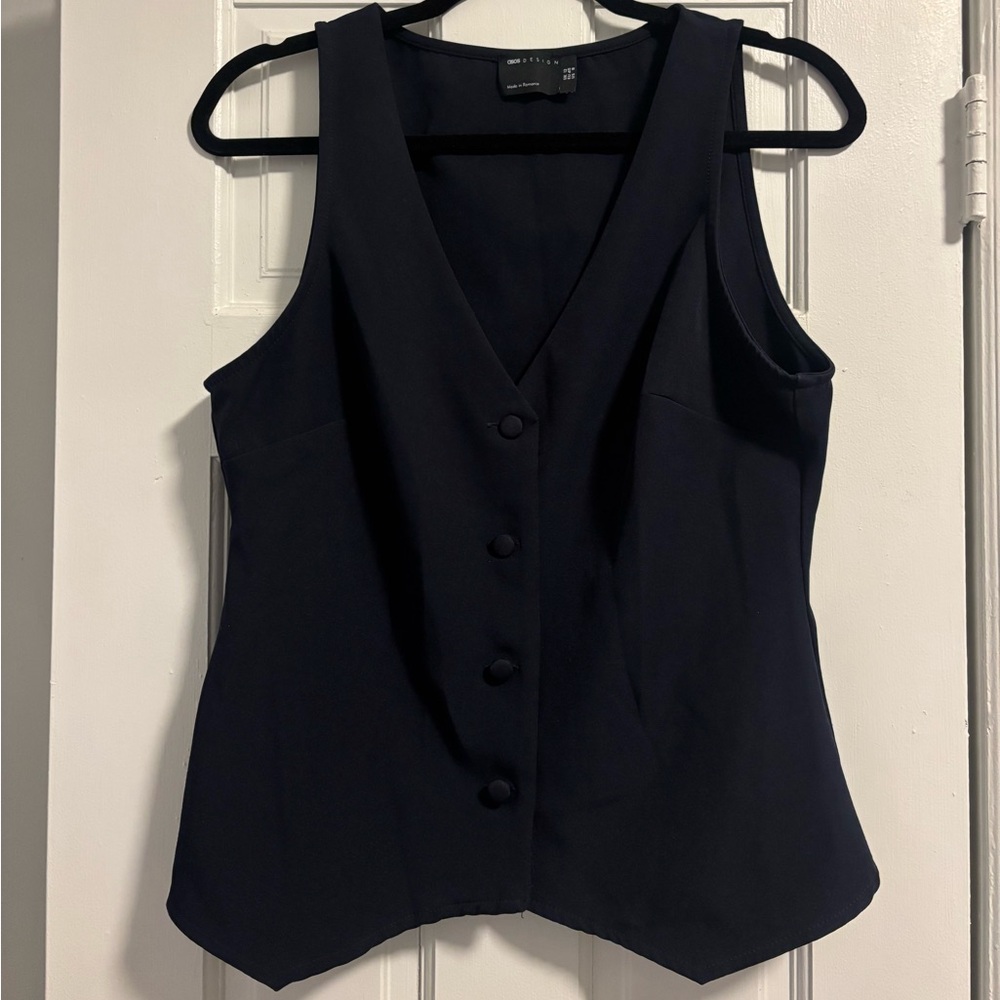 ASOS Design navy blue vest top